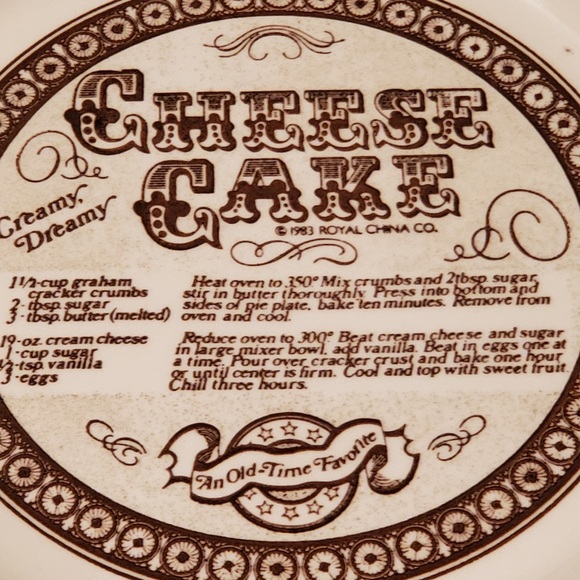 COUNTRY HARVEST, Vintage Cheesecake Pie Plate - Picture 2 of 5